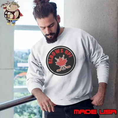 Canada Hockey Elbows Up Logo Sweatshirt