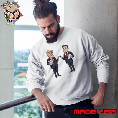 Dump Trump deport Elon Musk protest heart hands Sweatshirt
