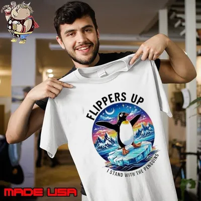 Flippers up I stand with the penguins night shirt