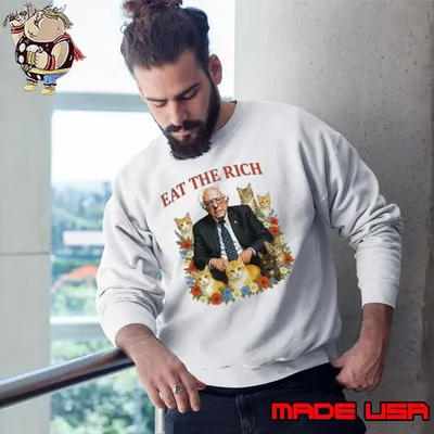 Hasan Piker cats eat the rich flowers shirt