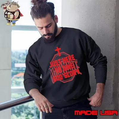 Ohio State Buckeyes jesus won just here to live god glory Sweatshirt