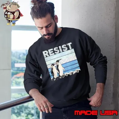 Resist Penguin Activism Rock VIntage Sweatshirt