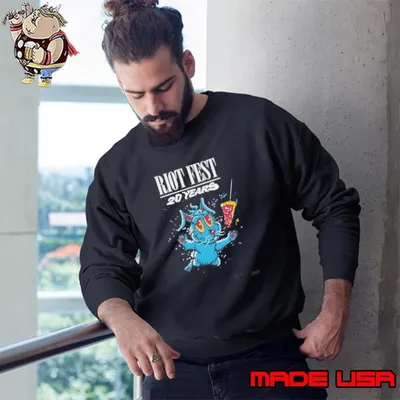 Riot Fest 20 Years Swimming Bunny Sweatshirt