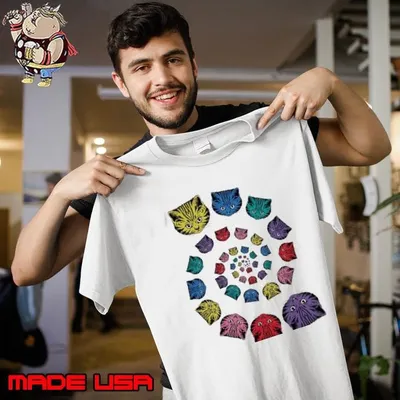 Spiral Cat rainbow shirt
