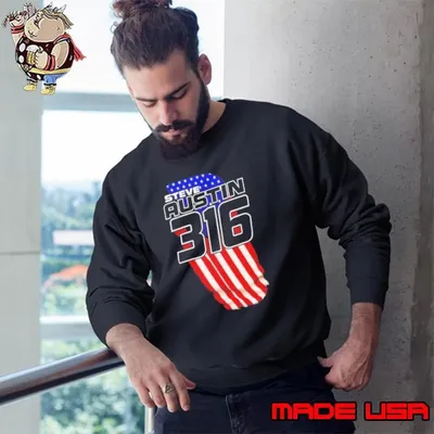 Steve Austin 316 USA flag Sweatshirt