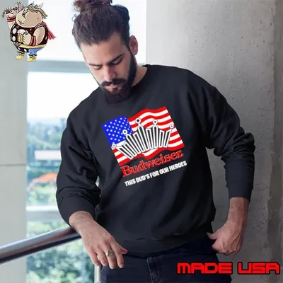 This Bud’s for our heroes american flag shirt