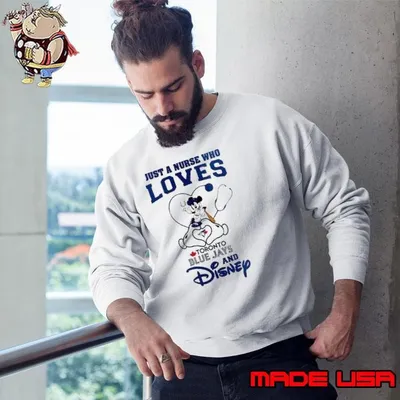 Toronto Blue Jays Mickey Mouse just a nurse who loves and Disney Baseball shirt