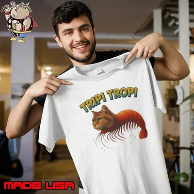 Tripi Tropi Cat shrimp shirt
