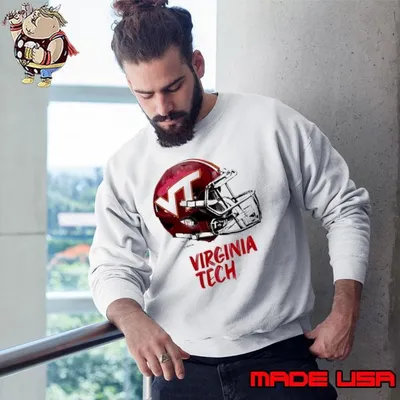 Virginia Tech Hokies Youth Heather Dripping Football Helmet Shirt