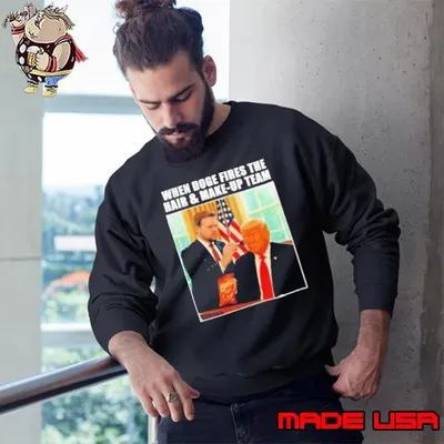 When doge fires the hair and makeup Trump and Vance shirt