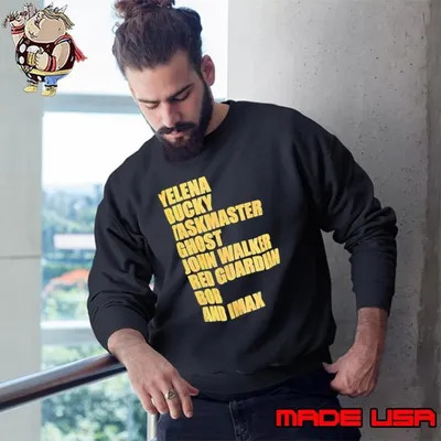 Yelena Bucky Taskmaster Ghost John Walker Red Guardian Bob and Imax Sweatshirt