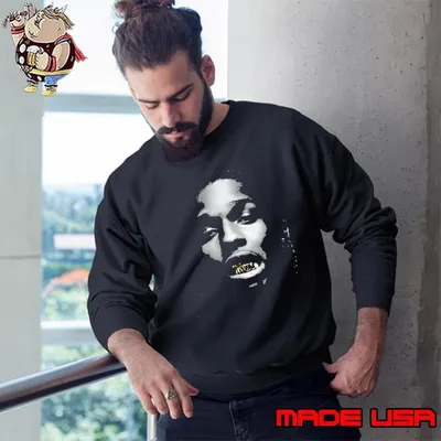 Asap Rocky gold grill big face graphic Sweatshirt