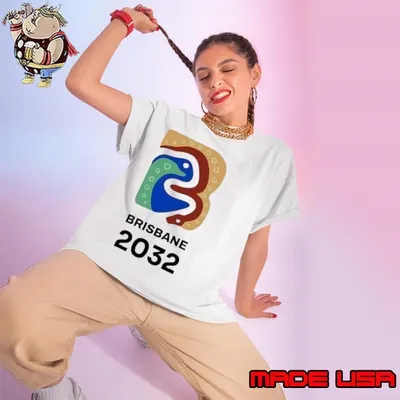 Brown Snake Bin Chicken Olympic logo 2032 Ladies tee