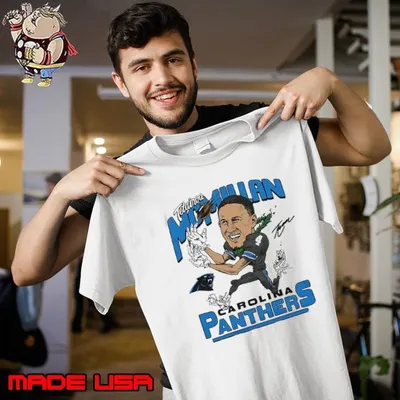 Carolina Panthers Tetairoa McMillan NFL football player cartoon shirt