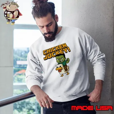 Chicken Jockey Internet phenomenon cartoon shirt