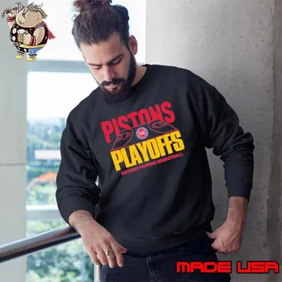 Detroit Pistons basketball court NBA playoffs Sweatshirt