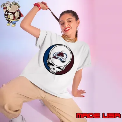 Grateful Dead with Colorado Avalanche NHL Hockey logo shirt