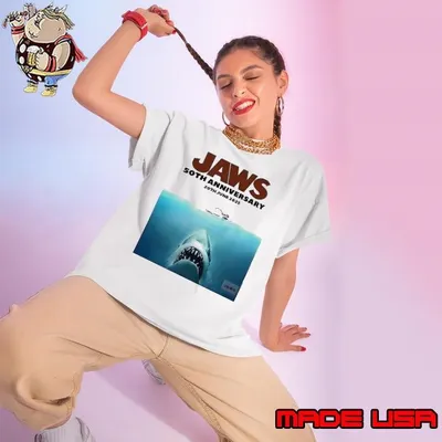 Jaws 50th anniversary 20th june 2025 shark Ladies tee