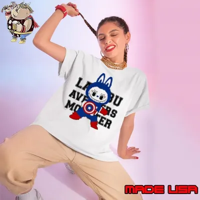 Labubu Avengers Labubu Captain America Ladies tee