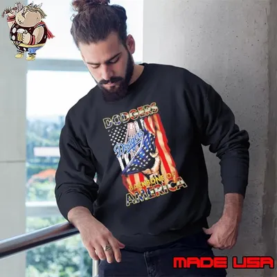Los Angeles Dodgers backbone of America Usa Flag Sweatshirt
