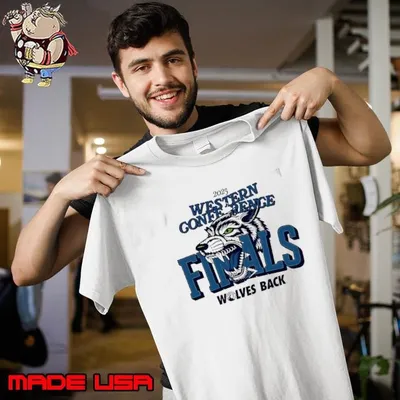 Minnesota Timberwolves 2025 Western Conference Finals Wolves back logo shirt