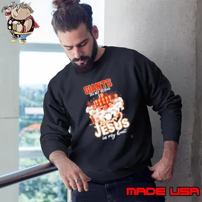 San Francisco Giants in my veins Jesus in my heart players signatures Sweatshirt