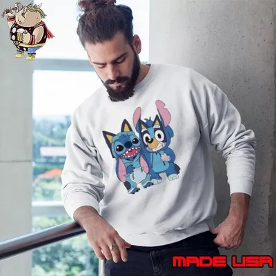 Stitch and Bluey bluey costume cute cartoon characters shirt