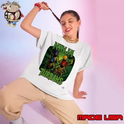 TMNT Ninja Turbans parody Ladies tee
