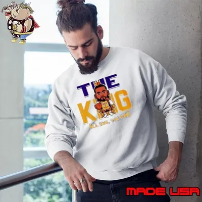 The king all hail the king LeBron James Los Angeles Lakers chibi shirt