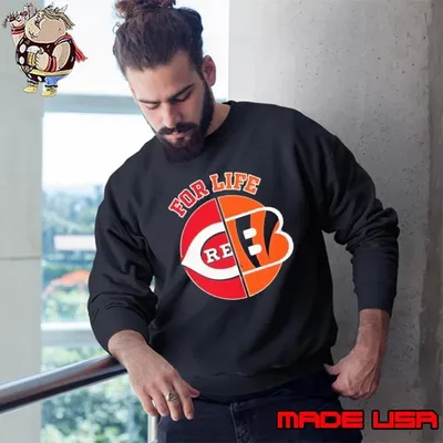Cincinnati Reds and Cincinnati Bengals for life sports team logo Sweatshirt
