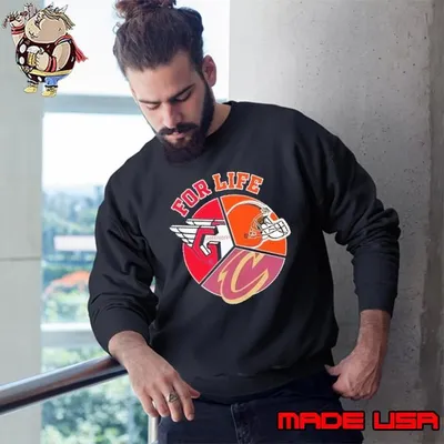 Cleveland Guardians Browns and Cavaliers for life sports team logo Sweatshirt