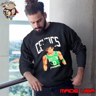 Dragon Ball Goku x Boston Celtics Player Vintage Sweatshirt
