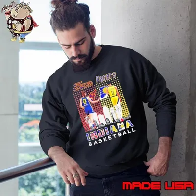 Indiana basketball Fever Caitlin Clark and Pacers Tyrese Haliburton Skyline Signatures Sweatshirt