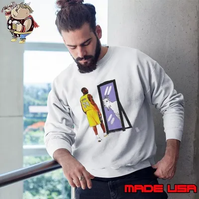 Kobe Bryant Bean Los Angeles Lakers NBA Basketball mirror Goat cartoon shirt