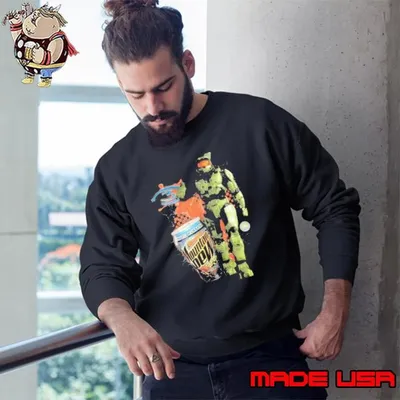 Master Chief Mountain Dew Game Fuel Xbox 360 Era Aesthetic Mashup Sweatshirt