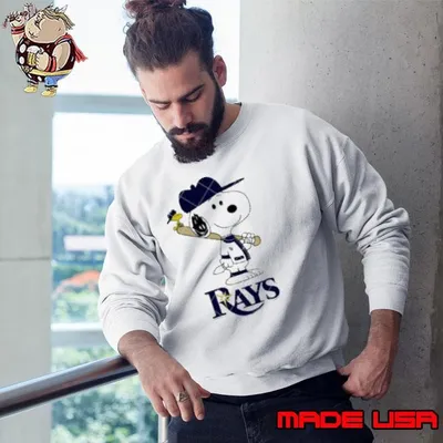 Tampa Bay Rays Snoopy Baseball funny cartoon Sweatshirt