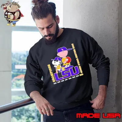 The Peanuts Characters LSU Tigers 2025 College World Series Champions Sweatshirt