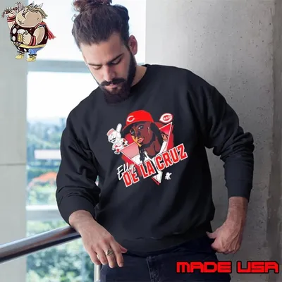 Elly De La Cruz Cincinnati Reds ’47 player caricature franklin Sweatshirt