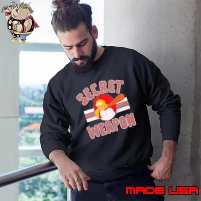 Homer Secret Weapon baseball cartoon Sweatshirt