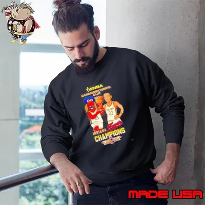 Indiana Fever Caitlin Clark Wnba Commissioners Cup Champions 2025 cartoon Sweatshirt