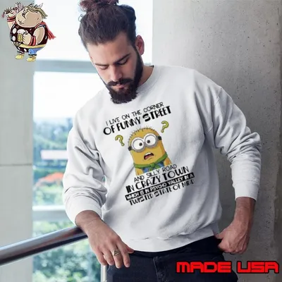Minion I live on the corner of funny street shirt