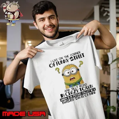Minion I live on the corner of funny street shirt