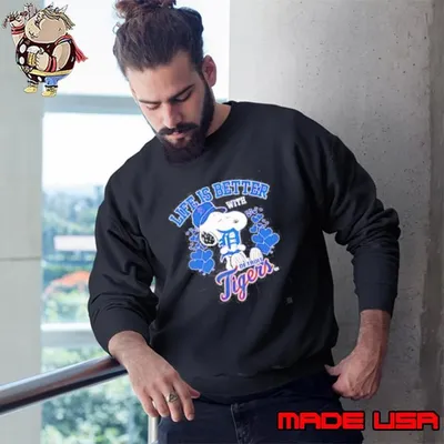 Snoopy Life is better with Tigers Sweatshirt