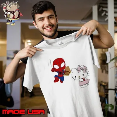Spider Man Deliver Hello Kitty Pizza shirt