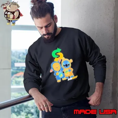Subway pooh and stitch friends Sweatshirt