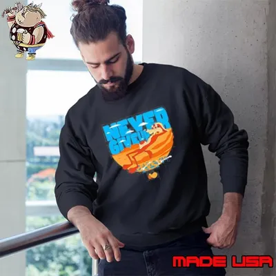 Wile E. Coyote Never Give Up Looney Tunes and Merrie Melodies Sweatshirt