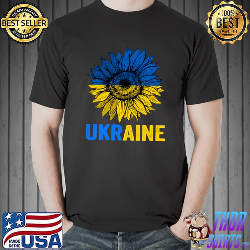 Ukraine Flag Sunflower Vintage Shirt Ukrainian Support Lover T-Shirt