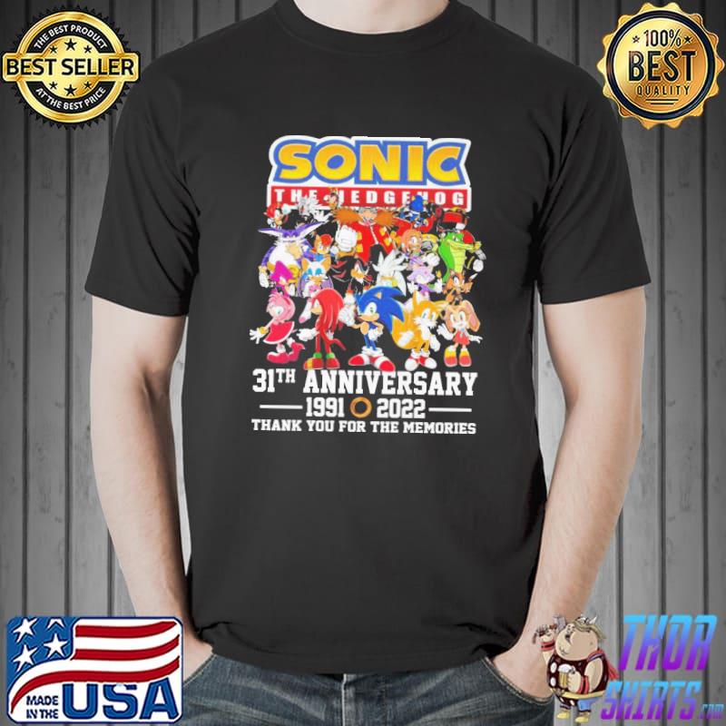 Nice Sonic 31th Anniversary 1991 2022 Thank You For The MEmories Shirt