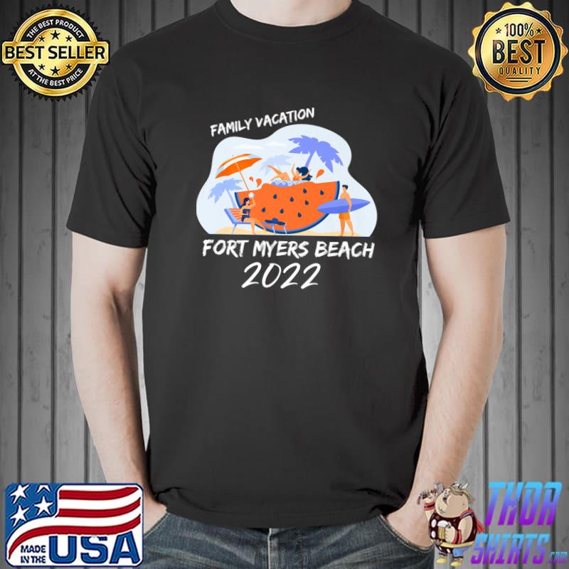 Family Vacation 2022 Palm Tree Florida Fort Myers Beach Premium T-Shirt