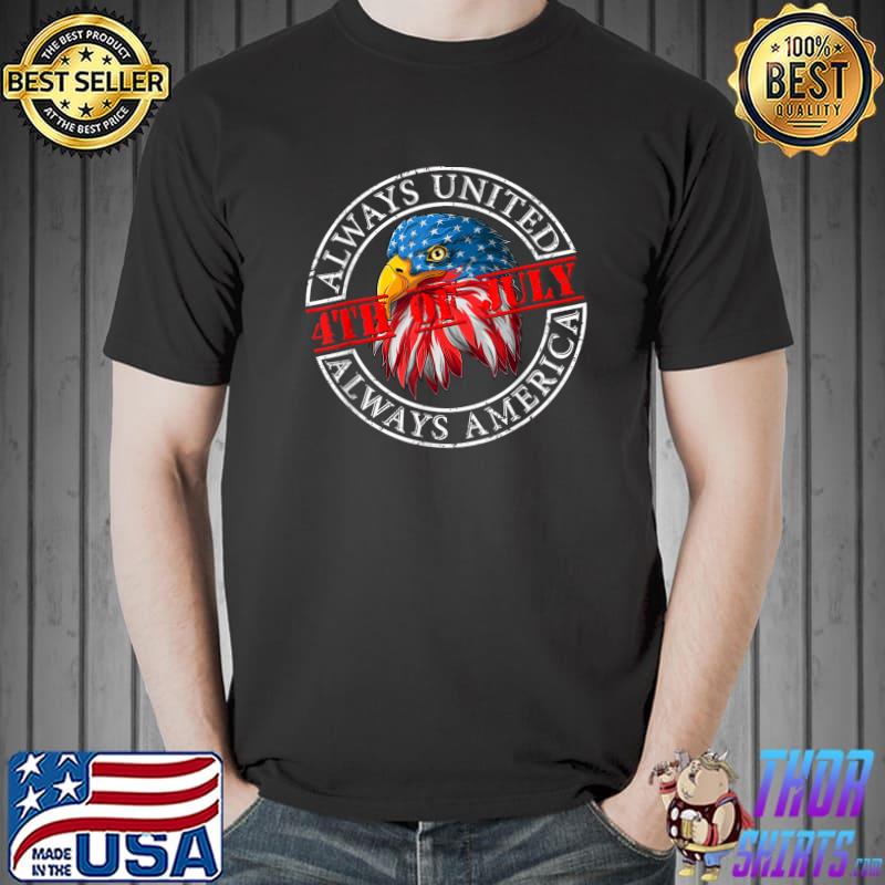 Vintage US Flag American Freedom Bald Eagle 4th Of July T-Shirt